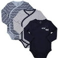 thumbnail image 1 of Preemie Clothes Baby Kimono Side Snap Onesie Boy Long Sleeve Bodysuit Premature, 1 of 5