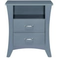 thumbnail image 3 of Grey Nightstand with 2 Drawers and Open Shelving, 3 of 8