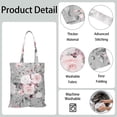 thumbnail image 3 of Farmhouse Floral Tote Bag - Foldable & Spacious Grocery Bag with Reinforced Stitching, 3 of 6