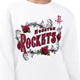 thumbnail image 3 of Women's G-III 4Her by Carl Banks White Houston Rockets Roses Fleece Tri-Blend Sweatshirt, 3 of 3