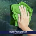 thumbnail image 4 of Canadian Linen Microfiber Cleaning Cloth, 12 Pack, 12"x12", Highly Absorbent Soft Reusable Washable Quick Dry Dish Cloth for Kitchen Home Window, Green, 4 of 8