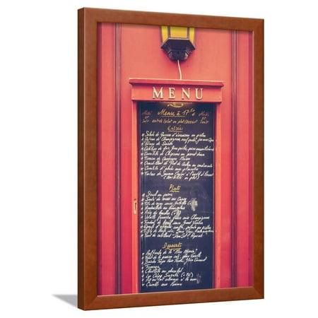 retro paris restaurant menu framed print wall art by mr doomits