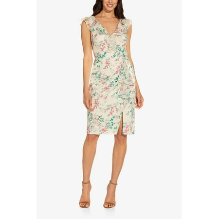 Adrianna Papell Ruffled Floral Dress