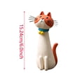 thumbnail image 3 of 7.87in Cat Vase Clearance Handcrafted Quirky Cat Vase, Whimsical Ceramic Cat Flower Vase, Funny Kitty Planter for Desk, Shelf, Boho Home Decor, Unique Gift for Cats Lovers, 3 of 8
