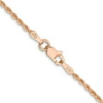thumbnail image 3 of Primal Gold 14 Karat Rose Gold 1.50mm Diamond-cut Rope with Lobster Clasp Chain, 3 of 4