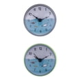 thumbnail image 1 of GUOOL Bathroom Clock Waterproof Kitchen Mini Bath Wall Clock Time Display Portable Green5 Black5, 1 of 9