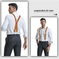 thumbnail image 6 of QCWQMYL Brown Suspenders for Men with 4 Swivel Hooks Adult Belts Loops Braces Work Wedding Hunting, 6 of 6