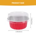 thumbnail image 3 of 40pcs Disposable Aluminum Foil Muffin Liners Dessert Cups Lidded Pudding Cups, 3 of 8