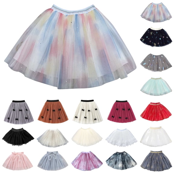 QATAINLAV Layered Tutus for Girls Birthday Dance Tulle Tutu Skirts Halloween Party Baby Kids Dress White 8 Years Birthday Gifts