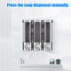 thumbnail image 5 of Dispensador de champú para ducha de pared Gecheer: dispensador de jabón con bomba sin taladro y tres compartimentos para champú y acondicionador, ideal para baños, hoteles, escuelas y centros, 5 of 7
