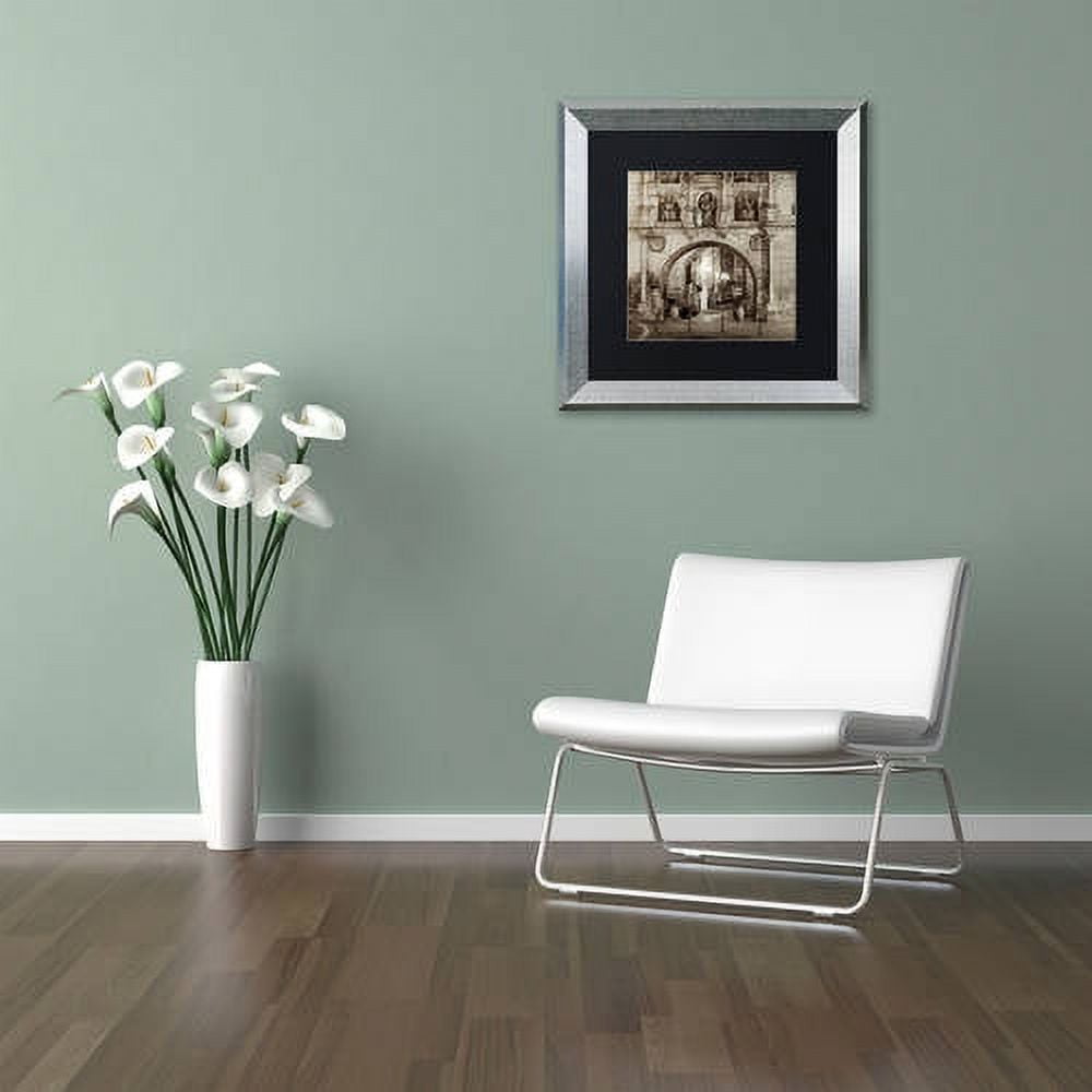 Trademark Fine Art "Burgos I" Canvas Art by Alan Blaustein, Black Matte, Silver Frame