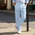 thumbnail image 3 of ZGRBOU Mens Casual Dress Pants Old Money Pleated Baggy Slacks Fall Business Straight Leg Work Trousers with Pockets, 3 of 7