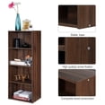 thumbnail image 2 of Costway Bibliothèque à 4 Niveaux à Étagères Ouvertes Armoire de Rangement Multifonctionnelle Présentoir Noyer, 2 of 8