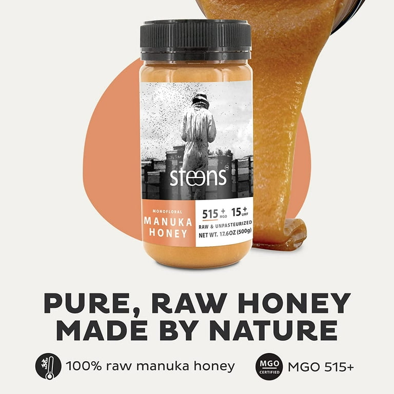 17.6 Ounce (Pack of 1), UMF 15+, Steens Manuka Honey - MGO