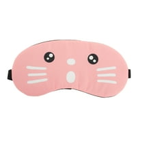 Unique Bargains 1 Pc Portable Cat Adjustable Eye Mask for Home Pink Polyester