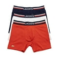 thumbnail image 2 of Men's Lacoste Navy Blue/Silver Chine/Red 3-Pack Boxer Briefs - 2XL, 2 of 3