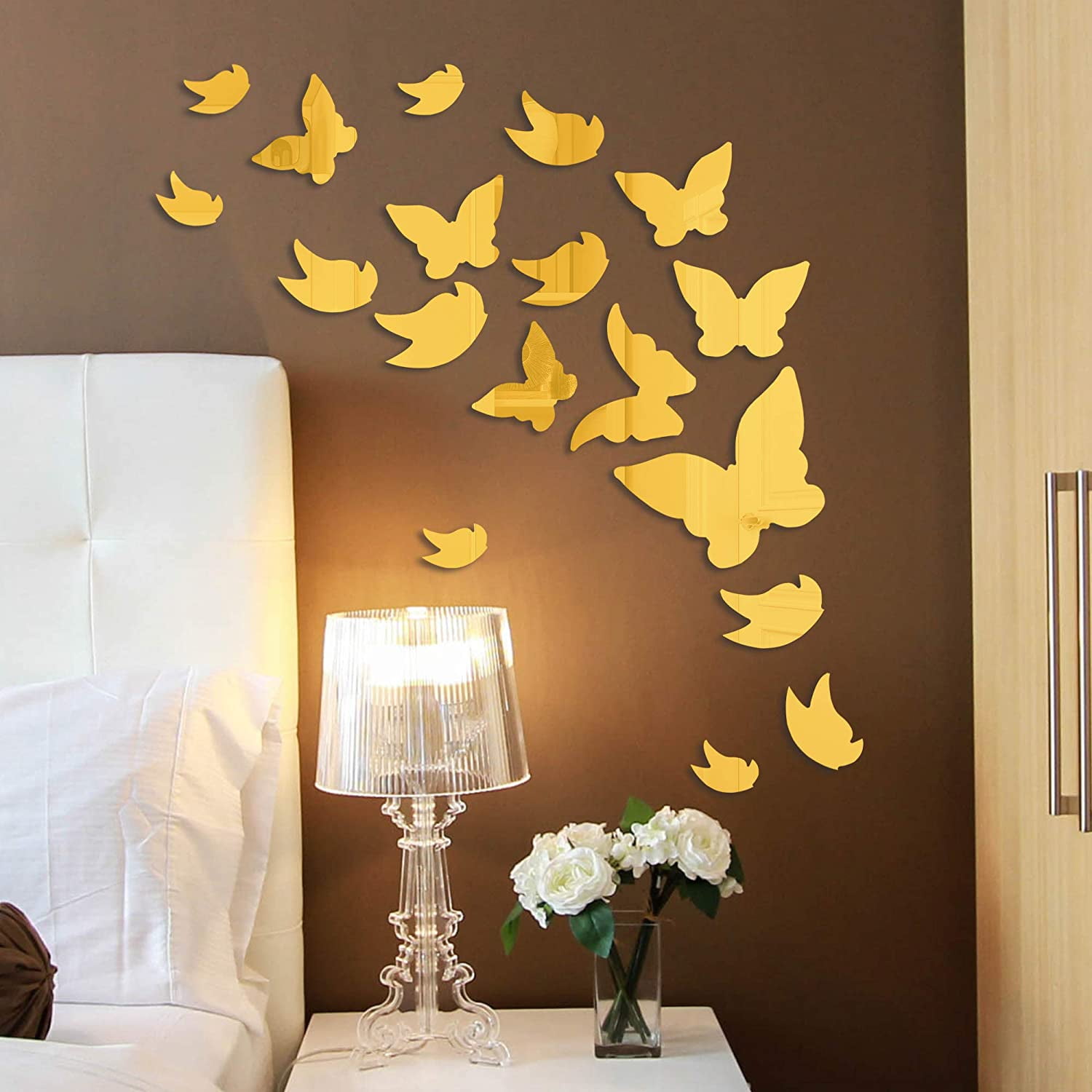 GFDYREE Amaonm 21 PCS Removable Crystal Acrylic Mirror