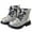 White, variant on LYHao Warm Winter Girls Boots Soft Sole Ankle Boots Non Kids Footwear For Outdoor Play And Casual Daily Wear ,Girls Boots Sizes 9.5 Black(3-4 Years)