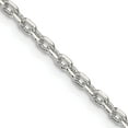 thumbnail image 1 of Sterling Silver 2.75mm Beveled Oval Cable Chain (24 X 2.75) Made In India qca080-24, 1 of 5