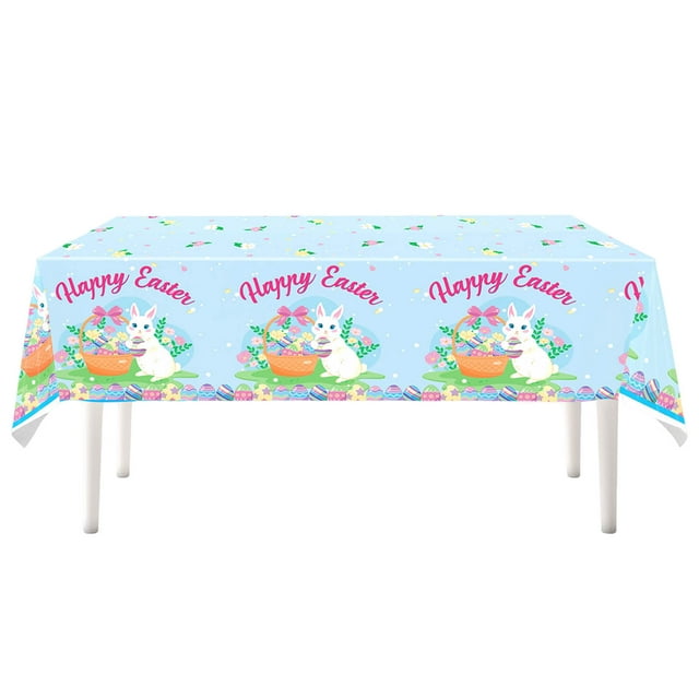Easter Party Supplies, Happy Easter Party Tableware, Happy Easter Banner, Rabbit Paper Plates Napkins Cups for Easter Spring Party Decorations