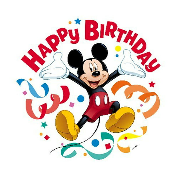 Mickey Mouse Happy Birthday Edible Cupcake Toppers Image - Set of 12 ...