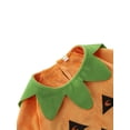 thumbnail image 3 of Qiylii Toddler Baby 2Pcs Halloween Outfits, Pumpkin Tops + Striped Pants, 3 of 9