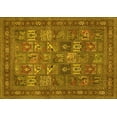 thumbnail image 1 of Ahgly Company Machine Washable Indoor Rectangle Persian Yellow Traditional Area Rugs, 7' x 9', 1 of 4