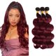 thumbnail image 1 of Hair Bundles YOUNGHANN Burgundy Wave 30 35 40 cm 1B/99J, 1 of 7
