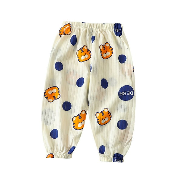 Odeerbi 1-6 Años Niños Niñas Pantalones de Chándal de Algodón Tigre de Entrenamiento Atlético Deportes Jogger Pantalones Verano Transpirable Suelta Casual Joggers