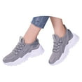 thumbnail image 2 of TIREOW Women’s Fashion Athletic Running Slip-on Sneakers - Breathable Mesh Lace - Up Shoes with White Soft Sole and Stylish Accents​ Tennis Sneakers, 2 of 8