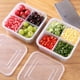 thumbnail image 5 of Bandeja para verduras con tapa apilable, bandeja para servir condimentos y almacenamiento de verduras con 4 compartimentos, recipientes para refrigerios, organizador de frutas y alimentos para, 5 of 8