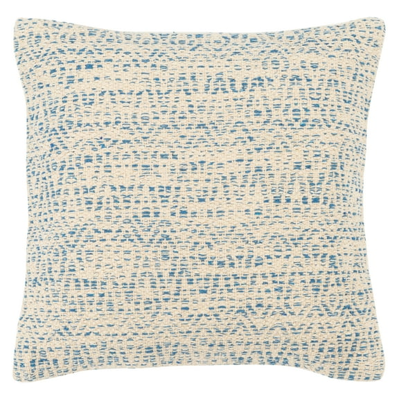 SAFAVIEH Parvati Distressed Geometric Accent Pillow, 18" x 18", Blue