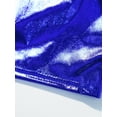 thumbnail image 6 of Haitryli Kids Girls Hip Hop Dance Tops One Shoulder Crop Tank Girls Shiny Metallic T Shirt Rave Tee Blue 15-16, 6 of 7