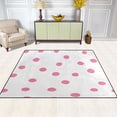 thumbnail image 2 of Yayeee Area Rugs for Living Room 5.2'x4' Non Slip Washable Bedroom Floor Carpet, Pink Polka Dots, 2 of 5
