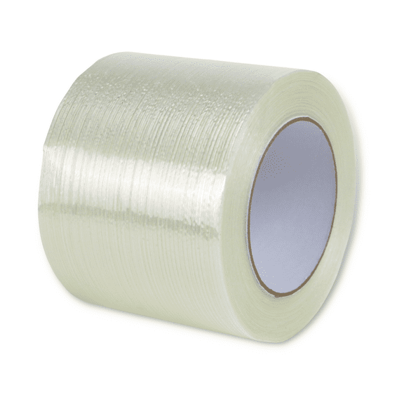 FindTape General-Purpose Filament Strapping Tape (MF110): 4 in. (96mm actual) x 60 yds. (Clear)