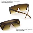 thumbnail image 2 of FEISEDY Oversized Rimless Mirrored Sunglasses for Women Men 2021 Flat Top Shield Wrap Square UV400 B2761…, 2 of 14