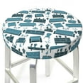 thumbnail image 3 of Kdxio Modern Furniture Print Stool Covers Round,Stretch Round Bar Stool Covers Washable Bar Stool Cushion Slipcover for 12-15 Inch Chair, 3 of 7