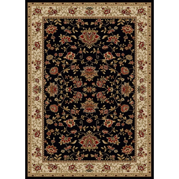 Vitaly Rafiqi Area Rug 1597 Black Italian Bordered 7' 9" x 11' Rectangle