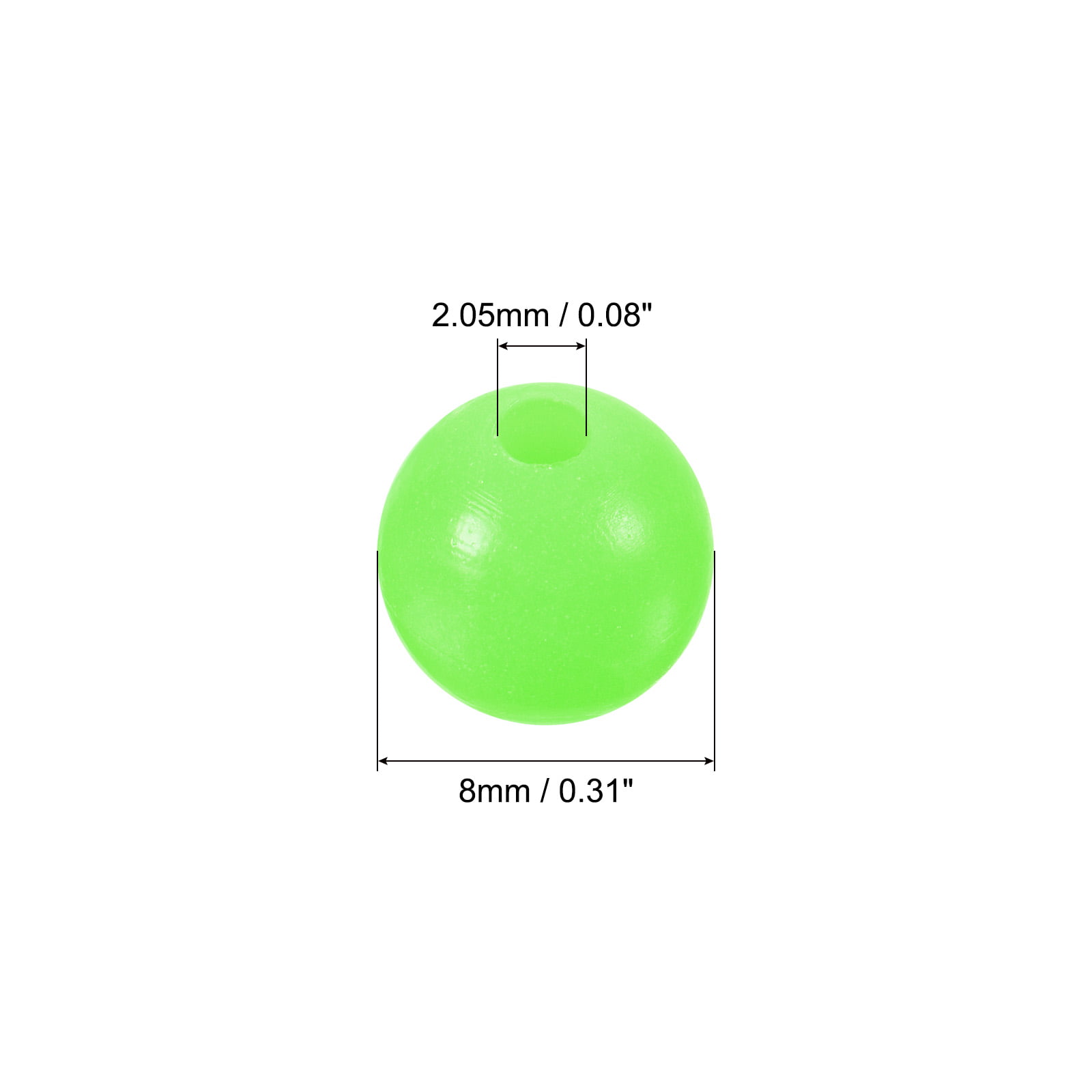 Uxcell 12mm Round Soft Plastic Luminous Glow Fishing Beads Tackle