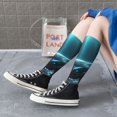 thumbnail image 5 of Naloa Vintage Blue Pattern Whale Thigh High Socks Extra Long Stretchy Sock Women Over Knee High Opaque Stocking Daily Wear, 5 of 6