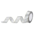 thumbnail image 1 of Unique Bargains 1 Inch 25 Yard Wide Satin Ribbon with Gold Edges Grosgrain Fabric Ribbon for Gift Wrapping, Silver, 1 of 7