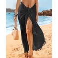 thumbnail image 2 of Falda de cobertura para playa Eicolorte, abertura frontal, negra, 2 of 6