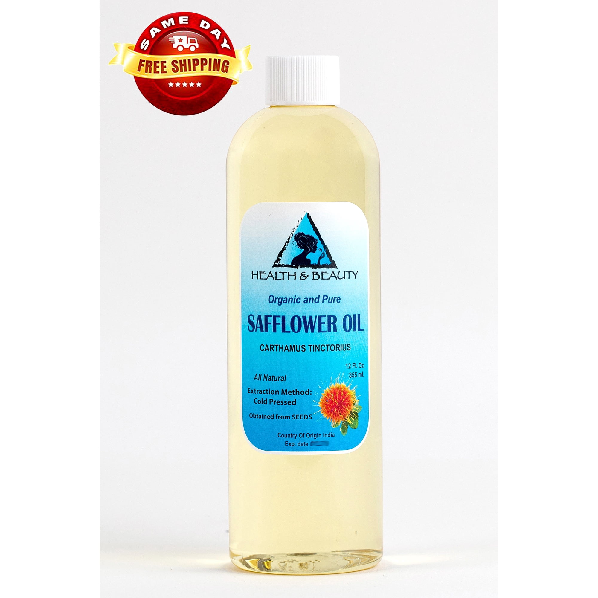 SAFFLOWER OIL ORGANIC CARRIER HIGH OLEIC COLD PRESSED PREMIUM 100% PURE 24 OZ
