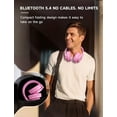 thumbnail image 4 of Auriculares AOC Bluetooth para colocar sobre las orejas, monitor DJ, color rosa, 4 of 8