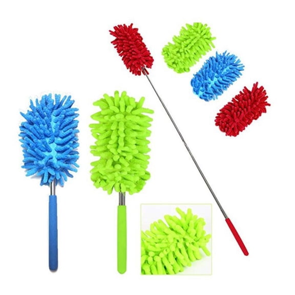 Blarkrus Telescoping Microfiber Cleaning Cloth, Extends from 11 to 31 Inches, Captures Dust Without Streaks, Perfect for Home Dusting and Hard-to-Reach Surfaces