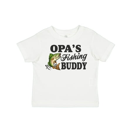 

Inktastic Opa s Fishing Buddy Gift Toddler Boy Girl T-Shirt