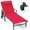 Classic Red, variant on Harbweb Outdoor Chaise Lounge Chair , 5-Position Adjustable Sun Tanning Chair with Pillow, Aluminum Patio Lounge Chair with Wheels & Armrests for Garden, Beach, Patio, Pool, Red