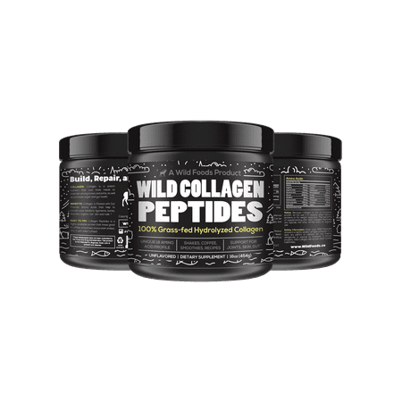 Wild Collagen Peptides | Gut-Friendly, Non-GMO, Dairy-Free Protein Powder 16oz