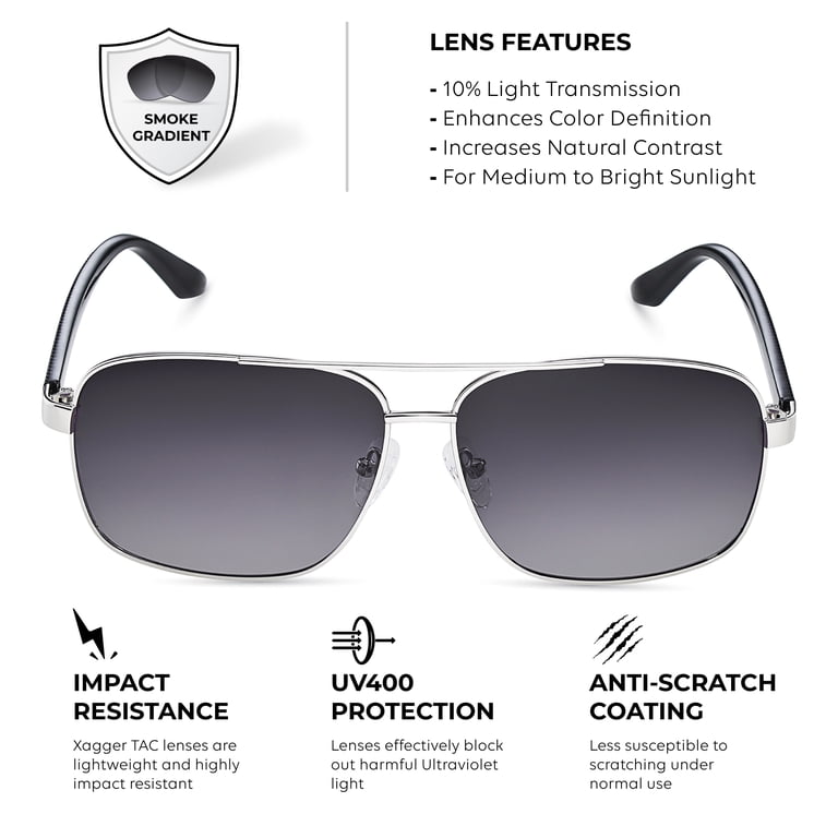Xagger Polarized Square Aviator Sunglasses for Men Classic  display picture 1