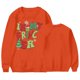 thumbnail image 1 of Moonsky-Solid Color Crewneck Long Sleeve Shirts Fashion Tops Pullover Sweatshirts Fall Outfits Women's Fashion Casual Long Sleeve Sweatshirt Christmas Letter Printed Top#Orange 3XL, 1 of 3